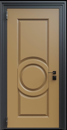 Входная термодверь с металлофиленкой и порошковым окрашиванием RAL 1036 (тип №1)