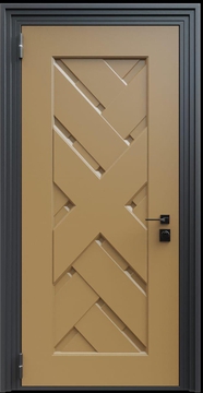 Входная термодверь с металлофиленкой и порошковым окрашиванием RAL 1036 (тип №3) Входная термодверь с металлофиленкой и порошковым окрашиванием RAL 1036 (тип №3)